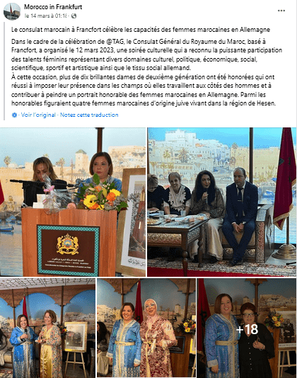 Capture d'écran du poste de Mrocco in Frankfurt