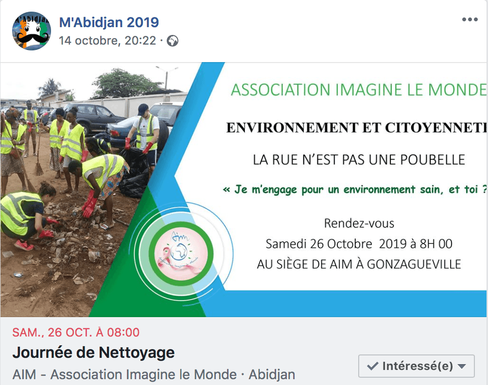 M'Abidjan 2019 AIM Journée nettoyage