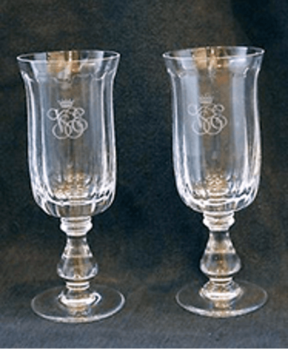 Flutes à champagne chiffrées Venise-Simplon Orient Express