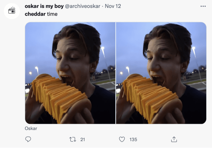 ‘Cheddar Time‘ - twitter