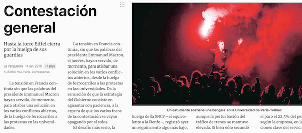 grèves France médias étrangers