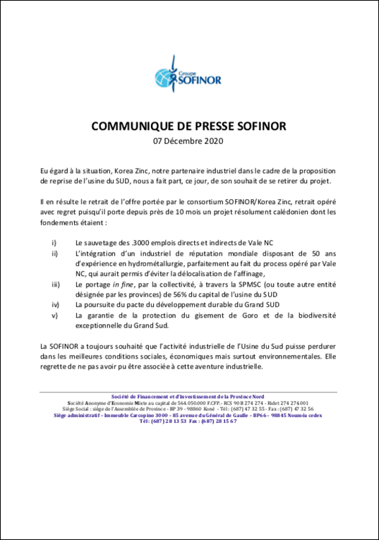 usine nickel nouvelle calédonie