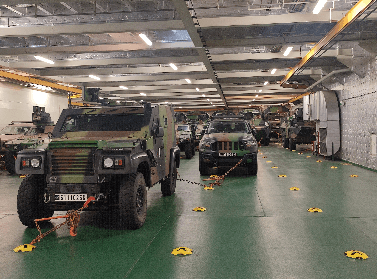 Véhicules embarqués du Groupement Tactique Embarqué (GTE)