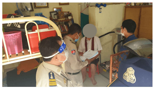F.D le jour de son arrestation au Cambodge - source Cambodia