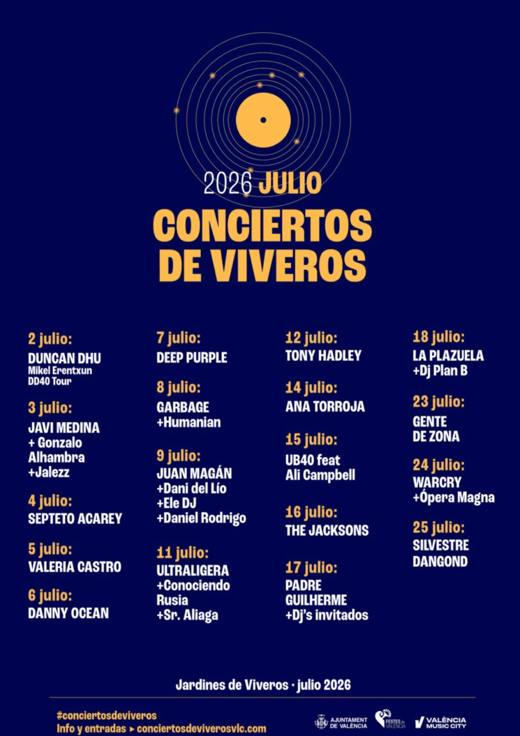 affiche conciertos de viveros