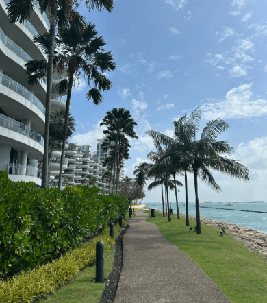 Chemin piétonnier en bord de mer. Photo: Dorothée Dufour.