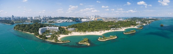 Vue de Sentosa, côté plage!