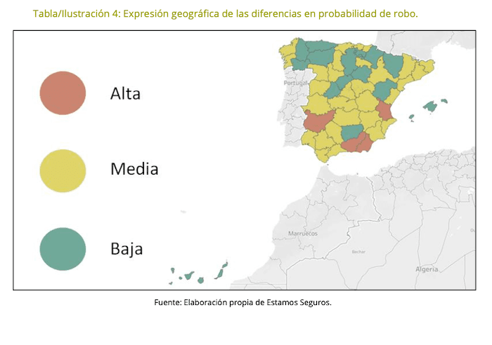 Carte des cambriolages en Espagne