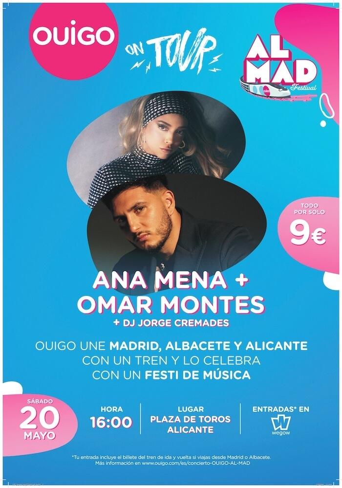 affiche du concert On Tour Ouigo à alicante