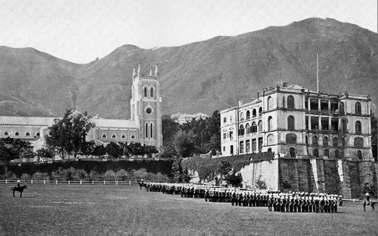 parade militaire à Hong Kong
