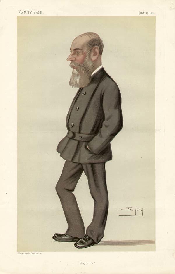 Caricature de Charles Cunningham Boycott en 1881