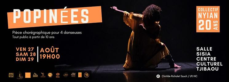 Affiche du spectacle Popinées de Richard Digoué au Centre Culturel Tjibaou à Nouméa, Nouvelle-Calédonie