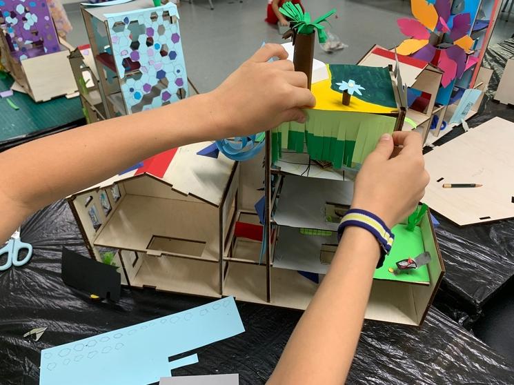 Exemple d'une construction lors d'un atelier de Betty Tuffé