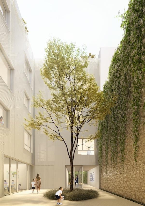 Le bâtiment de la nouvelle école bilingue Union School Paris