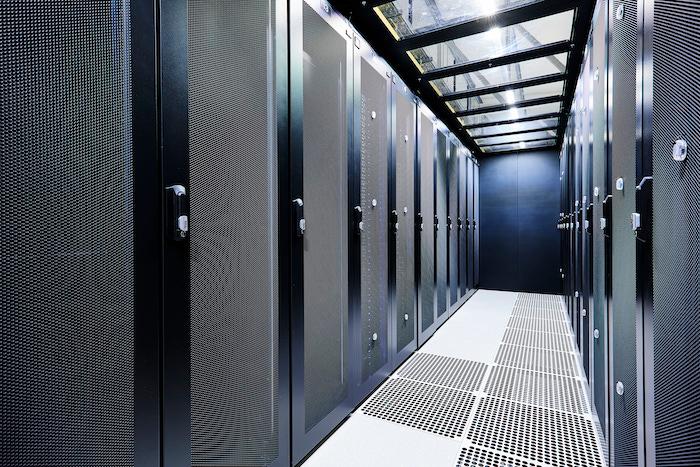 L'intérieur du bâtiment data4 où sont les données