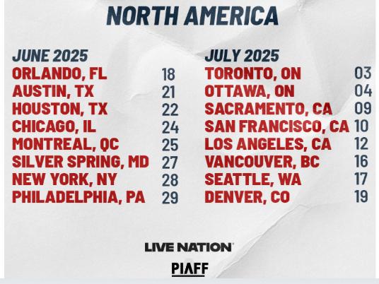 Date de tournée de Paul Taylor en Amérique du Nord