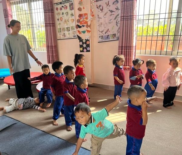 Jardin d'enfant au Népal