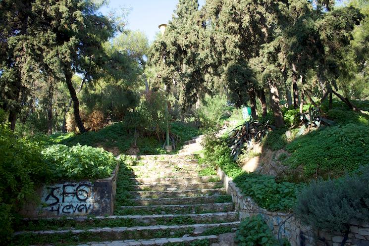 mont Lycabette - début du sentier