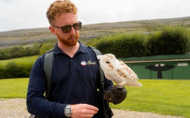 Declan with Jess Barn Owl