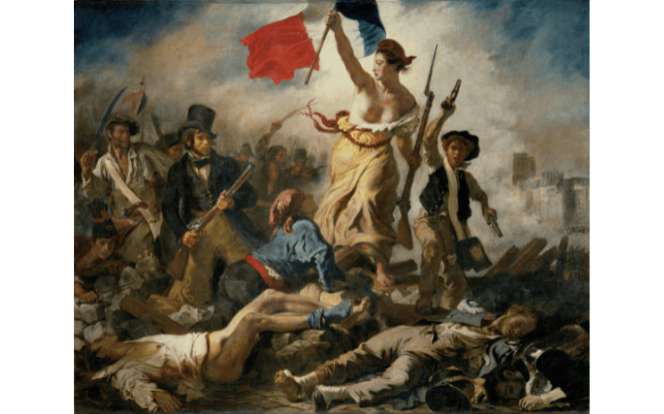 Delacroix, La Liberté guidant le peuple (1830) Louvre @Commons Wikimedia