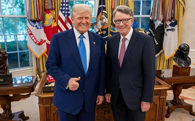 Donald trump & Peter Mandelson, en juin 2024