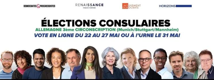 Les colistiés pour Francais de l'Allemagne du Sud