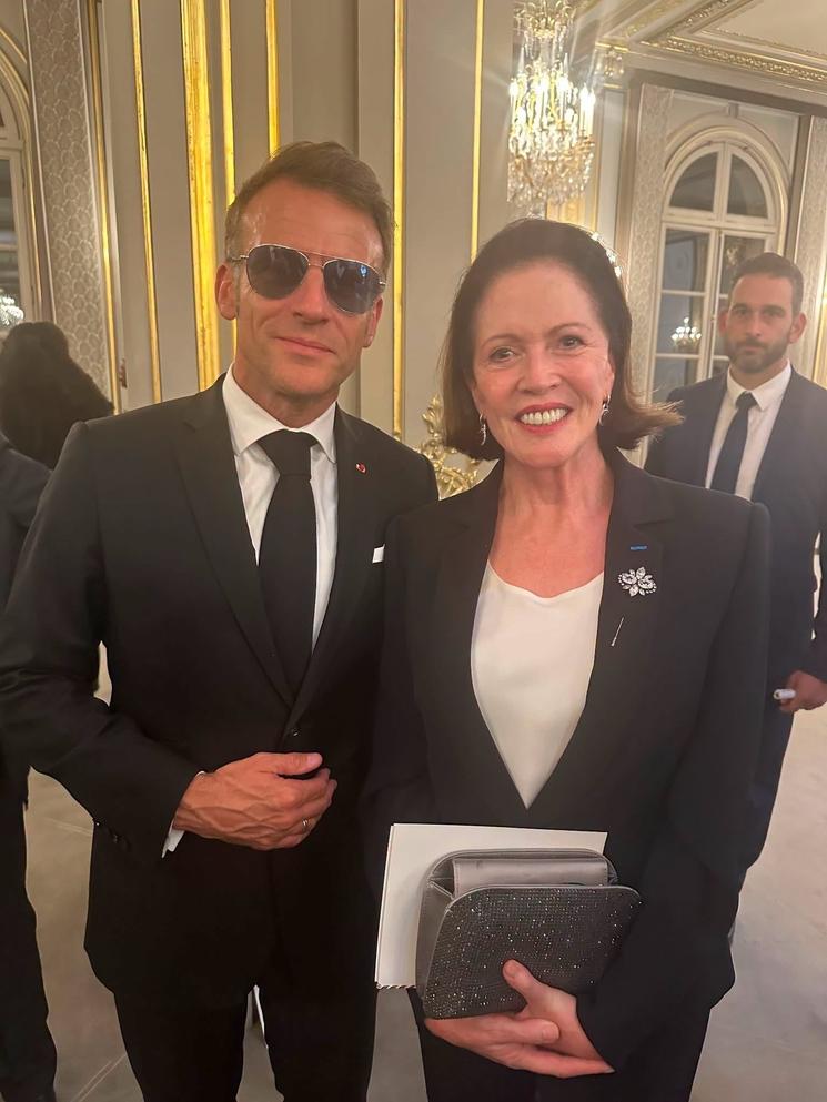 Emmanuel Macron et Carolyn Steyn