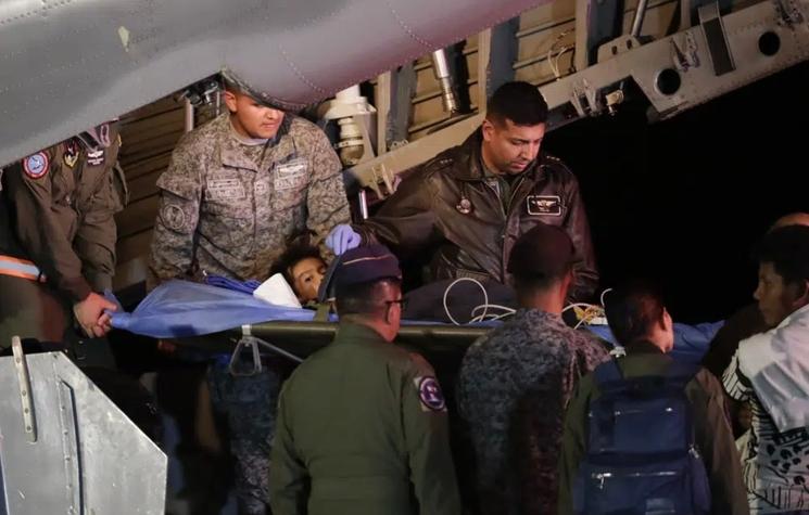 Un des enfants sauvé par l'armée