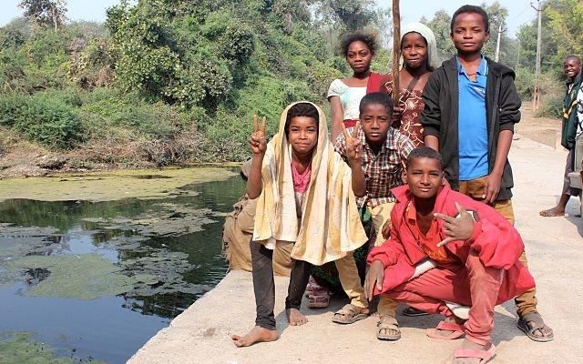 Enfants d'une communauté Sidi du Gujarat