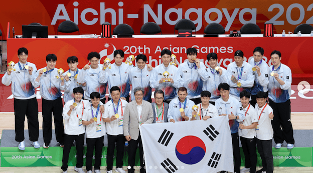 Equipe coréenne de basket aux jeux d'Aichi-Nagoya, japon, 2026 @Instagram