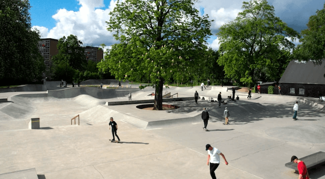 Skatepark de Fælledparken à Copenhague