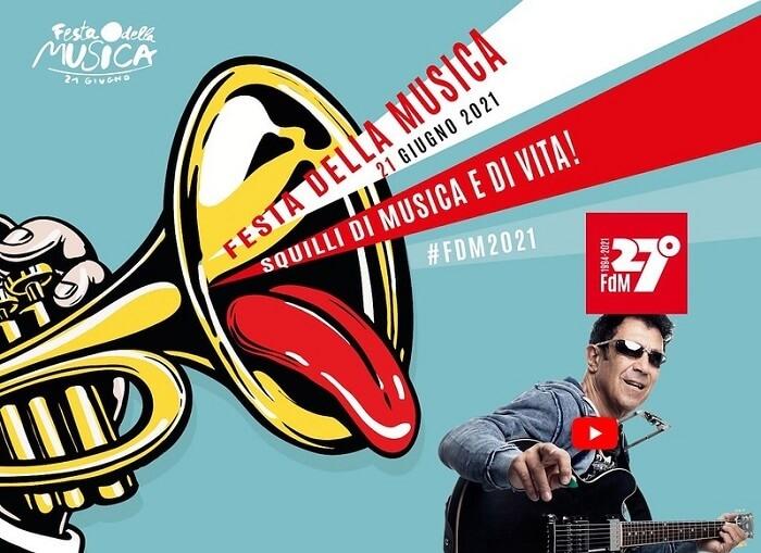 affiche de la fête de musique de milan avec trompette