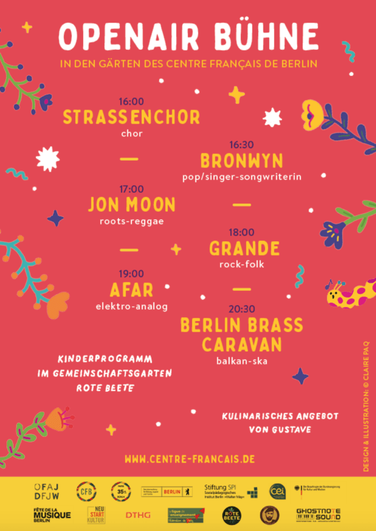 Programme fête de la musique au Centre Français de Berlin