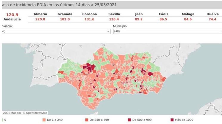 Municipalités fermées Covid Andalousie