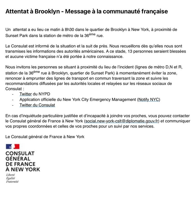 Attentat métro new york