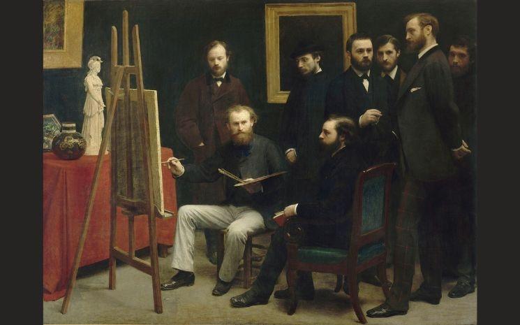Henri Fantin Latour, L'Atelier de Batignolles, 1870, Huile sur toile, Musée d'Orsay Paris