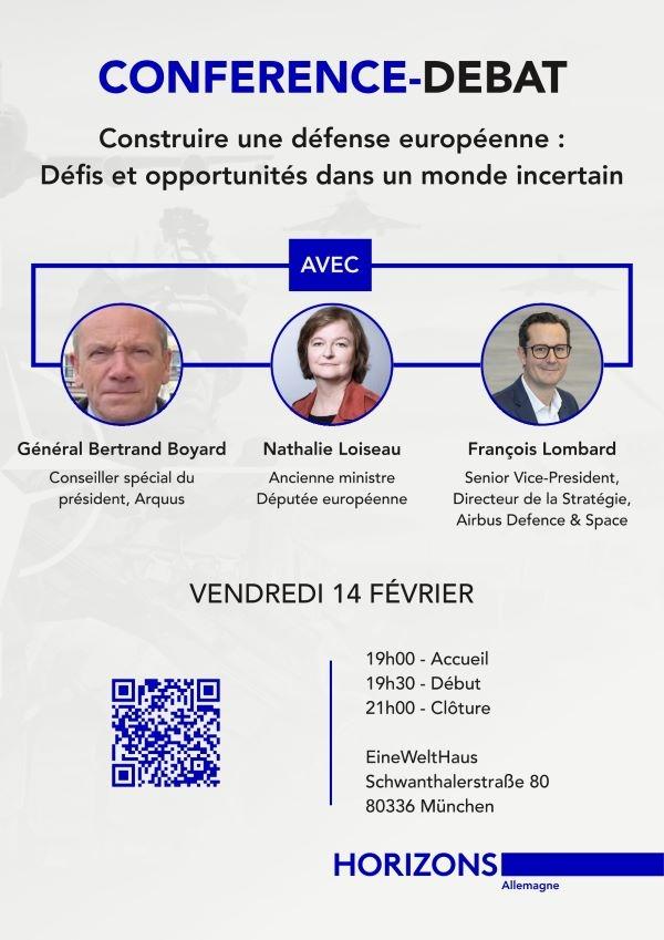 Flyer de la conférence sur la sécurité de l'Europe - Parti Horizon - Munich