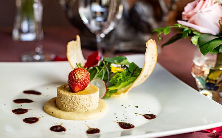 Flan de foie gras au restaurant francais Le Crystal a Chiang Mai