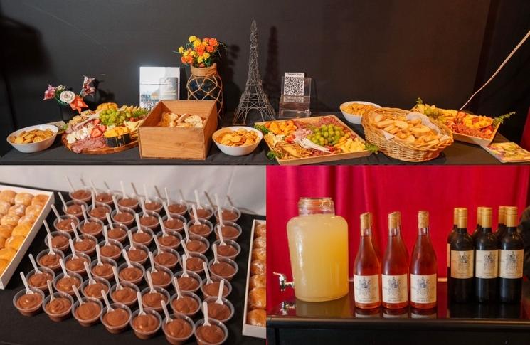 Un buffet d'exception signé Redwood Café by Chef Julien, sublimé par les vins du Domaine Helena.