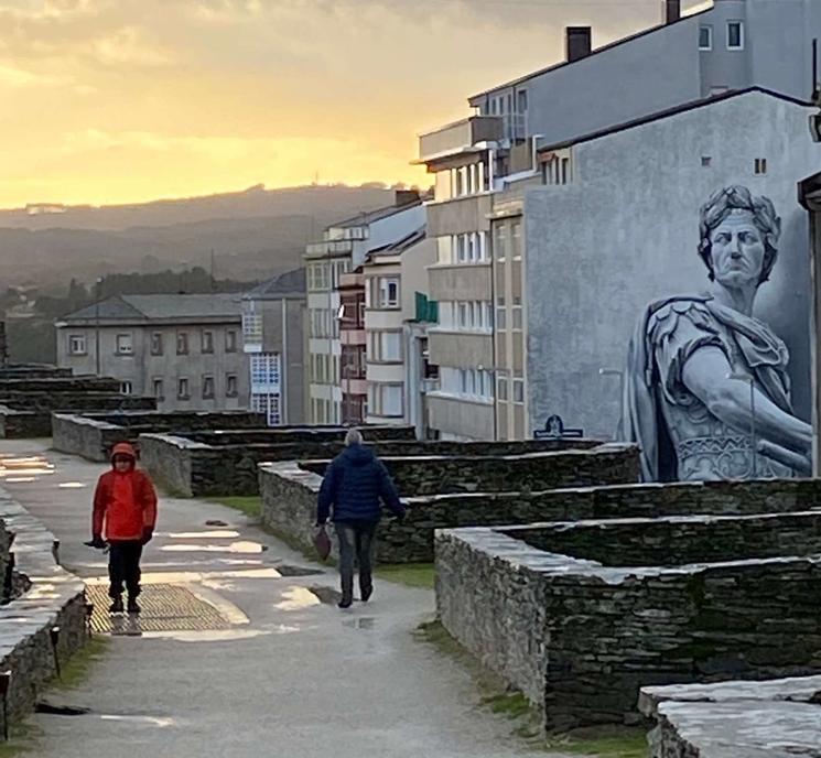 Fresque julio cesar murailles Lugo