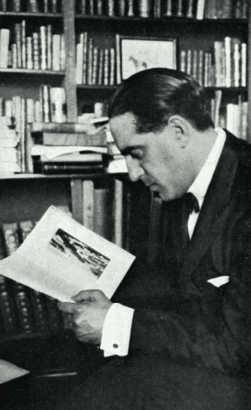 Gregorio Marañón dans sa bibliotheque