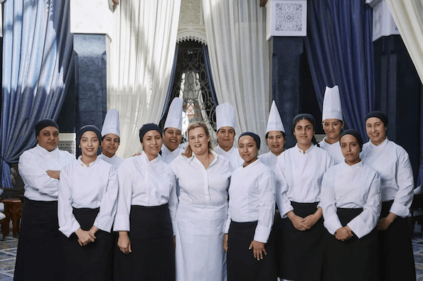 La cheffe Hélène Darroze au Royal Mansour de Marrakech.