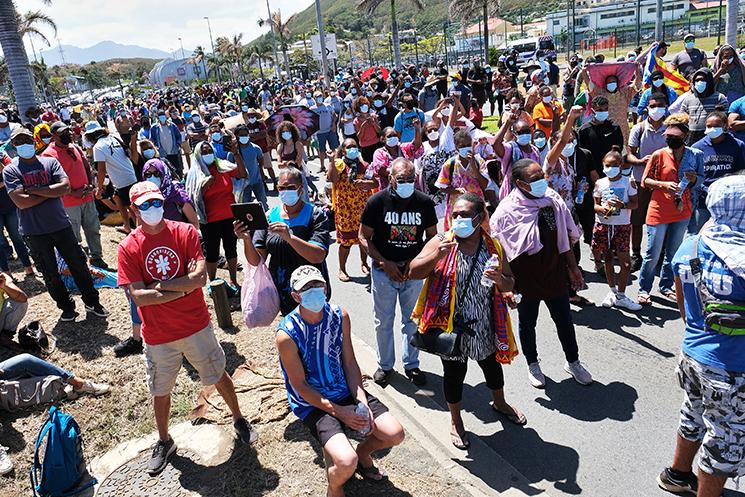 Manifestation contre l'obligation vaccinale à Nouméa en Nouvelle-Calédonie