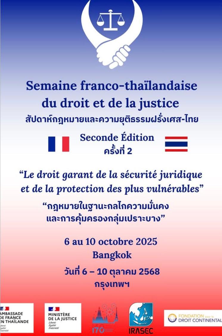Affiche Semaine du droit Thaïlande 2025