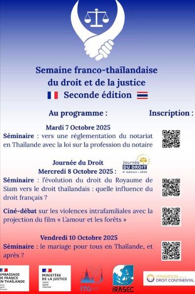 Programme Semaine du droit Thaïlande 2025