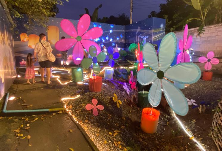 Décor fête foraine Chiang Mai