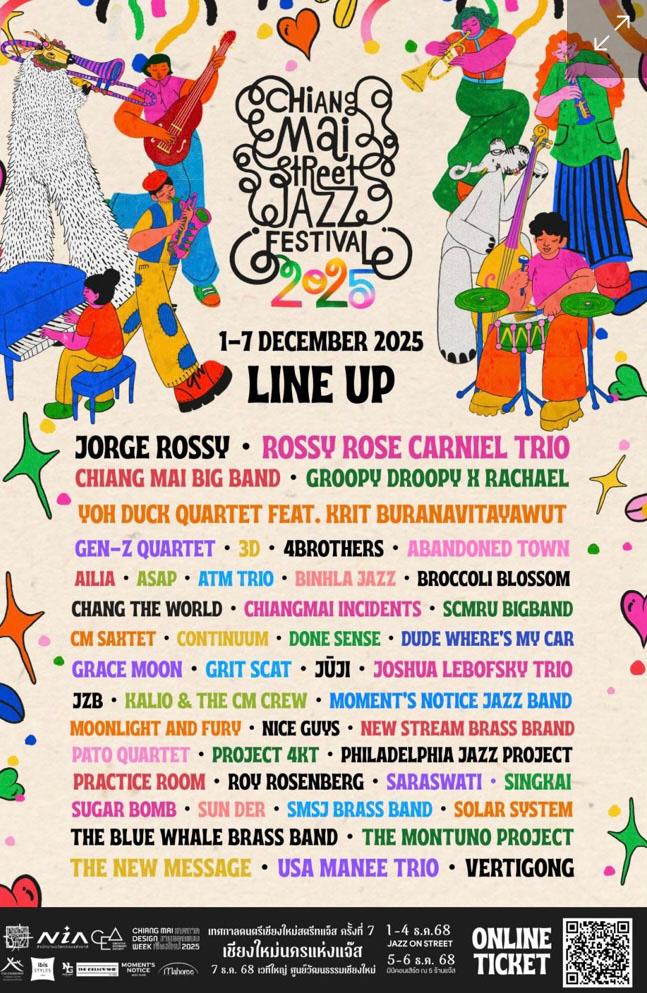 Affiche 7e festival jazz de rue Chiang Mai