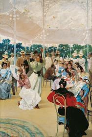 Julio Romero de Torres La Feria de Córdoba 1899-1900 Óleo sobre tabla 72 x 48 cm CTB.1997.50 © Colección Carmen Thyssen-Bornemisza