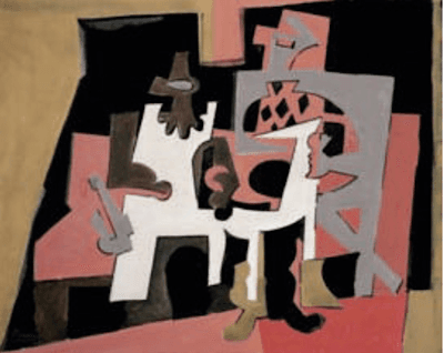 Pablo Ruiz Picasso. Arlequín y Polichinela, 1924 Témpera sobre papel, 23,7 × 29,5 cm Fundación Mapfre, Madrid