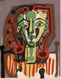 Pablo Ruiz Picasso. Figura con blusa de rayas, 1949 Litografía, 64,7 x 50 cm Museo Casa Natal Picasso, Málaga